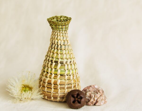 Hand Woven Vase - Flax Ombre